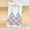 Mustang Meadow Lavendar Horse Print Vale Earrings