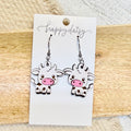 Farm Wooden Cow Earrings