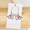 Farm Wooden Cow Earrings