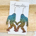Smoky Mountain Big Foot Metallic Earrings