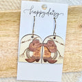 Western Hat & Boots Wood Earrings