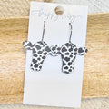 Western Classic Cow Print Wood Earrings