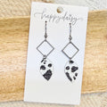 Western Classic Cow Print Katie Leather Earrings