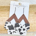 Western Classic Cow Print Dakota Leather Earrings