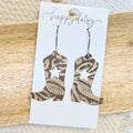 Western Star Boots Leather Earrings