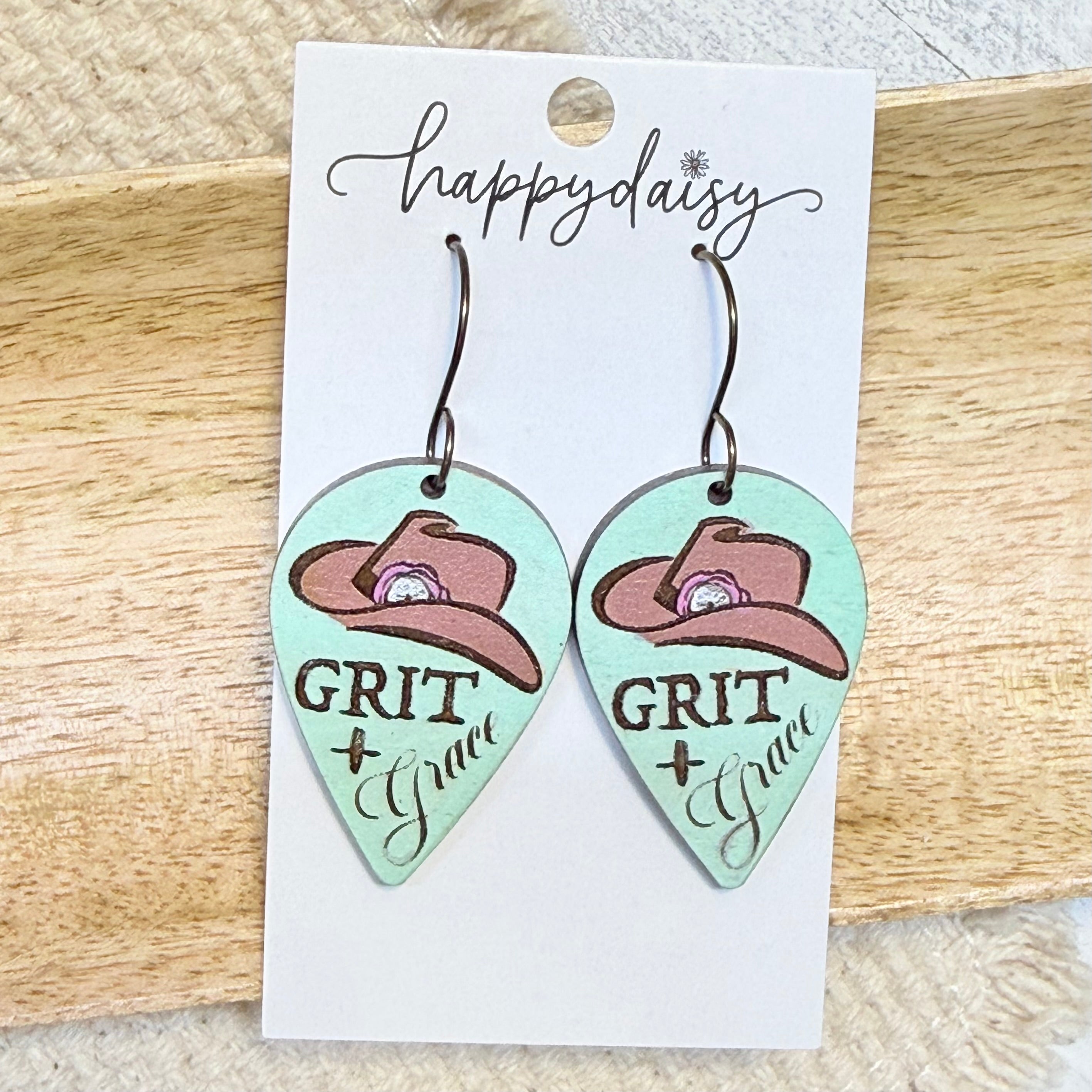 Western Grit & Grace Wood Earrings