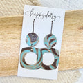 Western Embossed Turquoise Lumen Leather Earrings