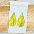 Softball Stitch Teardrop Earrings