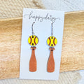 Softball & Bat Wood Earrings
