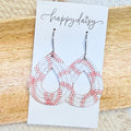 Baseball Stitch Willow Earrings