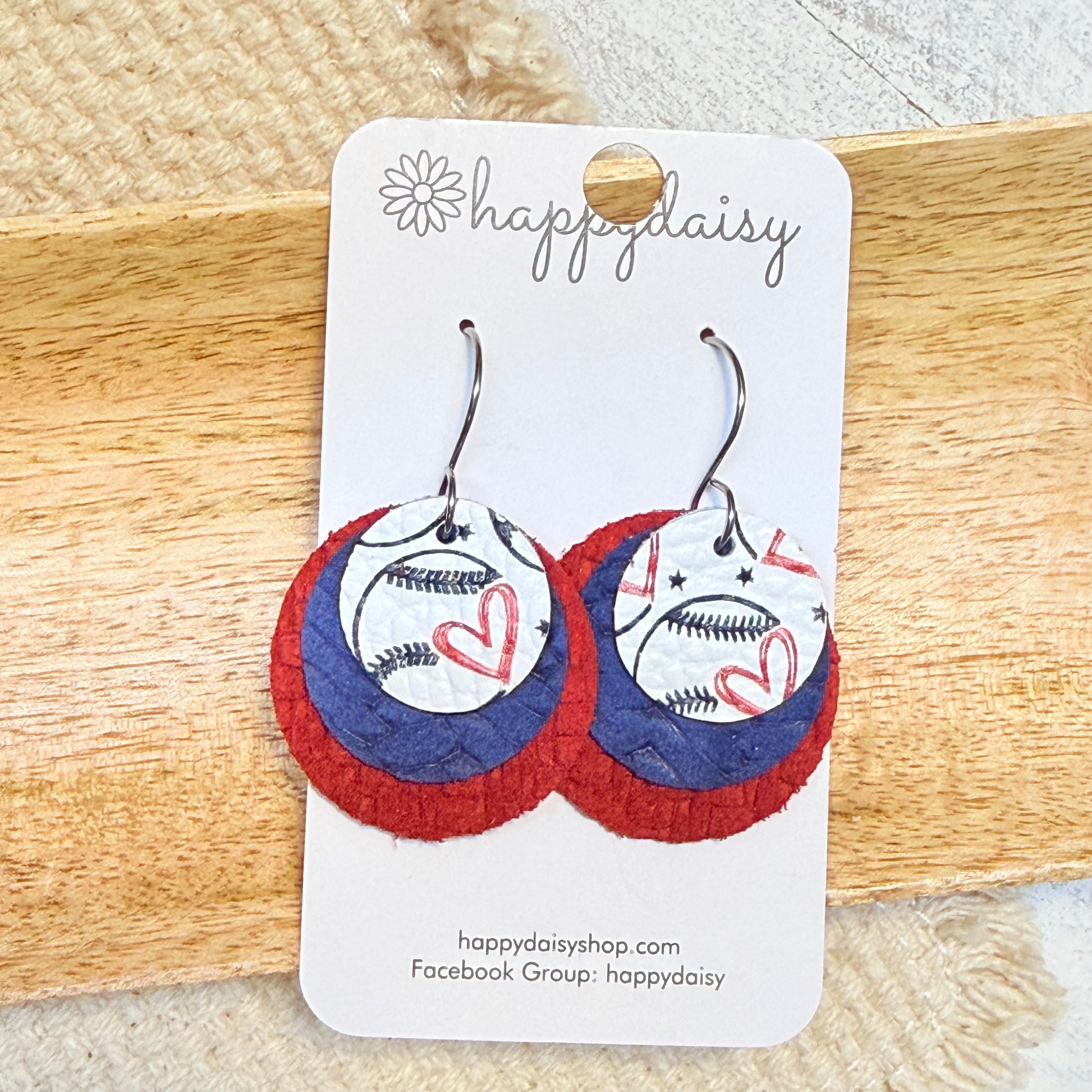 Baseball Love Halo Earrings