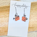 Basketball Leopard Print Mini Heart Leather Earrings