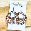 Floral Design Wood Mandy Earrings