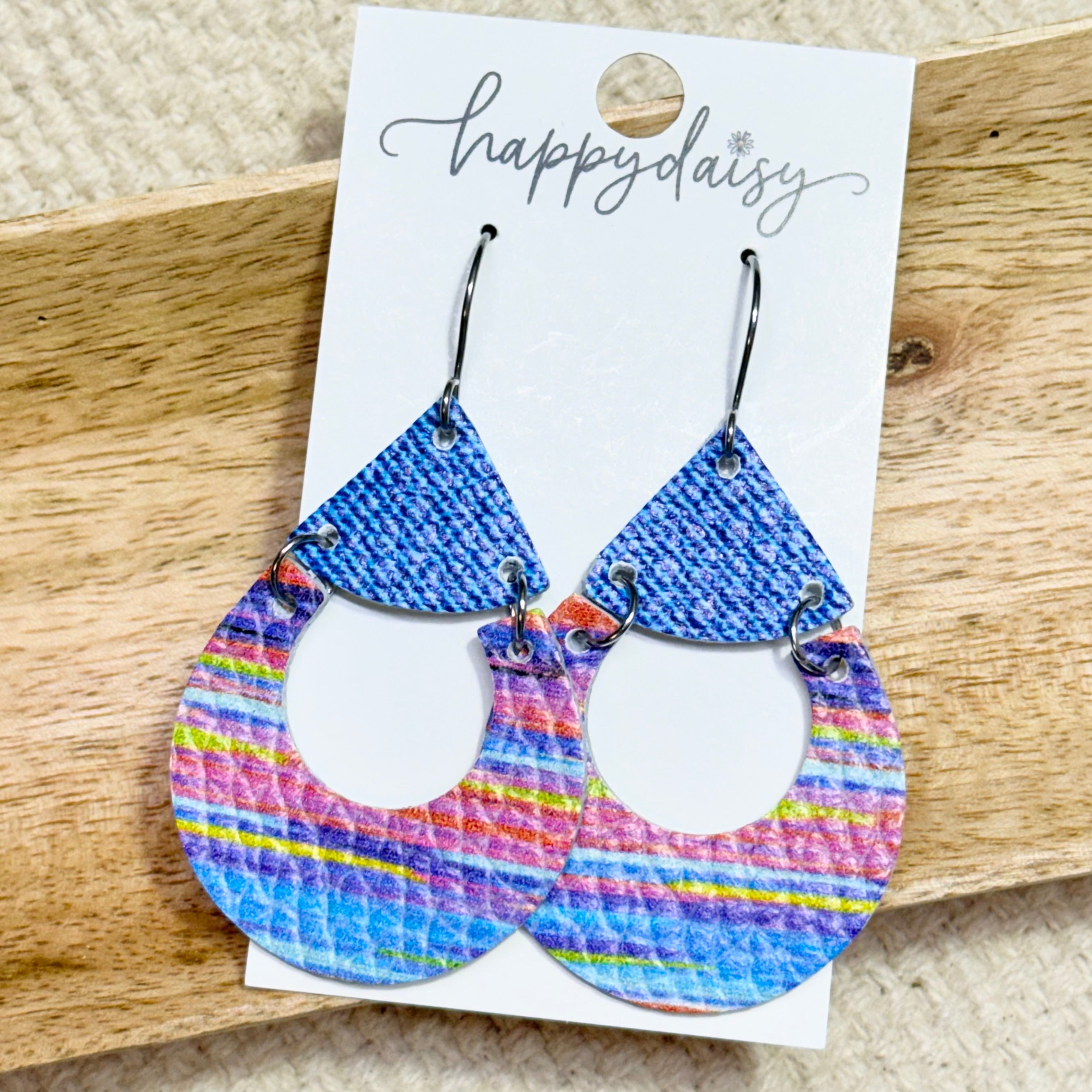 Summer Serape Leather Elodie Earrings