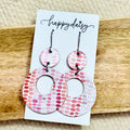 Berry Ombre Cork on Leather Mandy Earrings