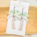 Summer Palm Cork on Leather Earrings