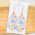 Summer Seas Palm Leather Vale Earrings