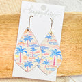 Summer Seas Palm Leather Vale Earrings