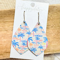 Summer Seas Palm Leather Vale Earrings