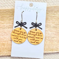 Faith "Deep Waters" Scripture Wood Earrings