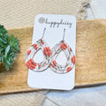 Rose Print Willow Earrings