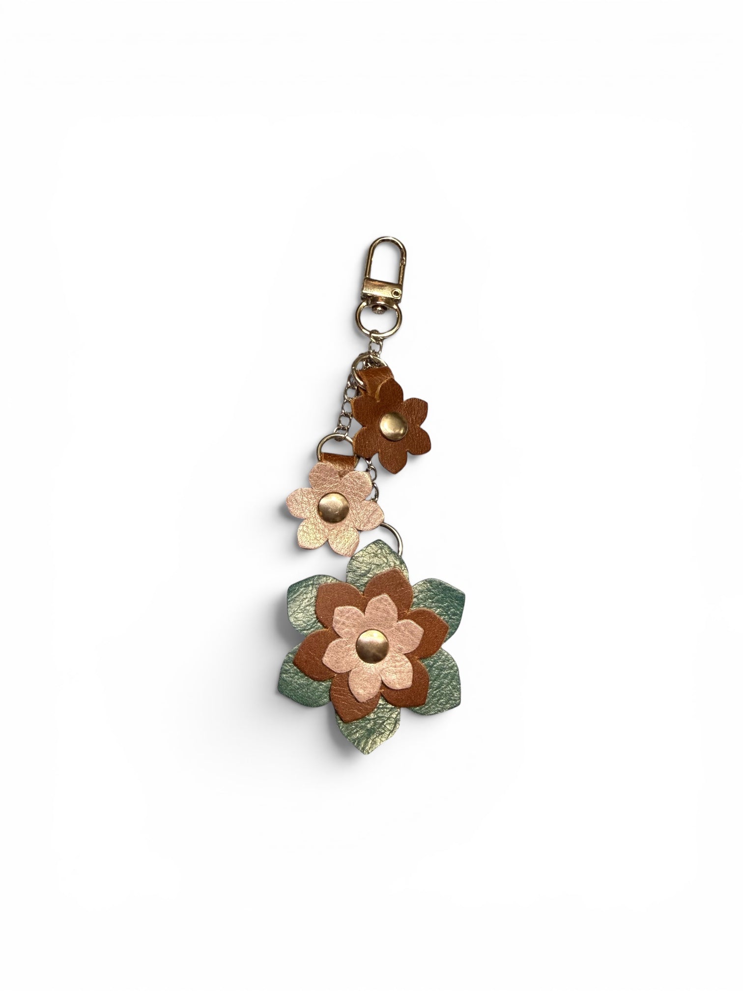 Wildflower Trail Leather Flower Bag Charm
