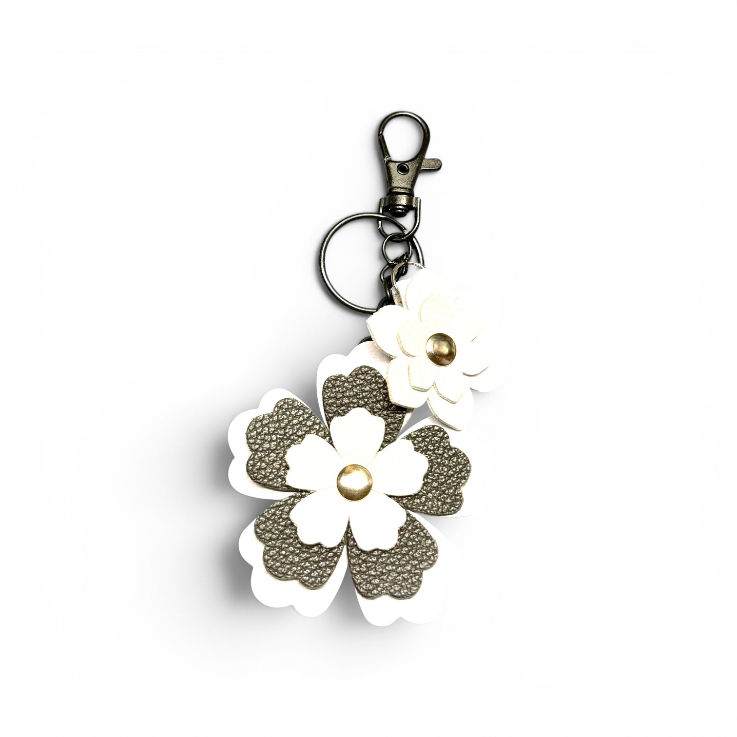 Moonlight Garden Leather Flower Bag Charm